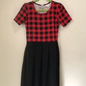 LuLaRoe Plaid Amelia in size Large